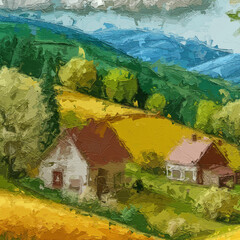 Various oil paintings, flowers, cats, dogs, leaves, roses, peonies, ducks, birds, oceans, butterflies, lakes, mountains, cranes, tulips