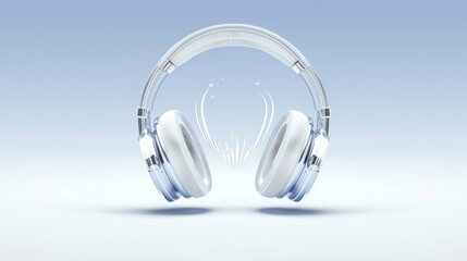 Sleek White Headphones - Immersive Audio Experience in Minimalist Design.