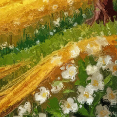 Various oil paintings, flowers, cats, dogs, leaves, roses, peonies, ducks, birds, oceans, butterflies, lakes, mountains, cranes, tulips