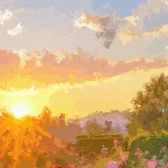 Various oil paintings, flowers, cats, dogs, leaves, roses, peonies, ducks, birds, oceans, butterflies, lakes, mountains, cranes, tulips