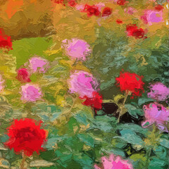 Various oil paintings, flowers, cats, dogs, leaves, roses, peonies, ducks, birds, oceans, butterflies, lakes, mountains, cranes, tulips