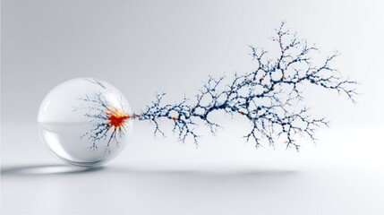 Abstract Crystal Growth and Branching Network.