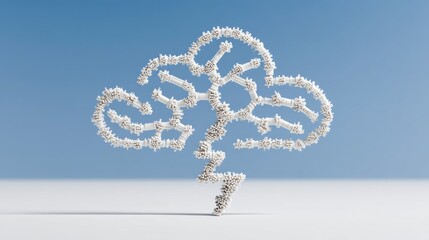 Cloud Computing Concept - Digital Data Storage and Transfer.