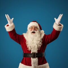 P&egrave;re No&euml;l Joyeux les bras grands ouverts