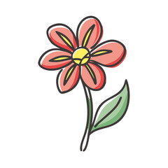 Vibrant pink flower vector illustration scalable graphic design