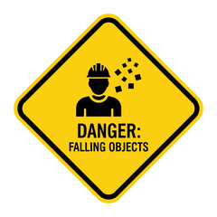 Construction Site Hazard and Safety Warning Sign Vector.