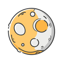 Stylized vector moon illustration for cosmic designs