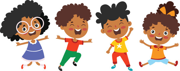 Happy Multicultural Kids Learning Together Around a Table: Diverse Children with Books, Globe, and Toys, Celebrating Education and Friendship © Hadi