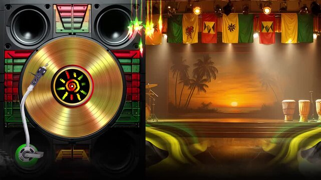Video Estilo Disco Vinil, Clube De Reggae, Flyer De Vibes, Festas, Eventos E Radiolas