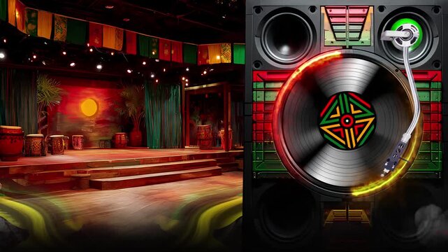 Video Estilo Disco Vinil, Clube De Reggae, Flyer De Vibes, Festas, Eventos E Radiolas
