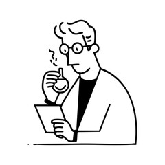 Perfumer analyzing scent and testing fragrance on a paper blotter in a laboratory setting, symbolizing creativity, chemistry, and luxury perfume development.