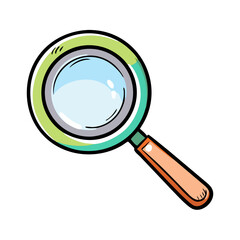 Magnifying glass illustration scalable vector graphic for search concepts