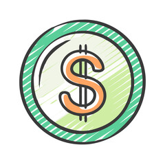 Dollar symbol vector illustration graphic icon scalable eps money