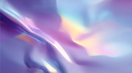 Pastel pink holographic surface with smooth gradient shifts, soft grainy texture, abstract wide shot, full frame composition, ideal for modern and artistic design projects