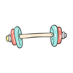 Weightlifting barbell vector illustration for fitness and sports graphics