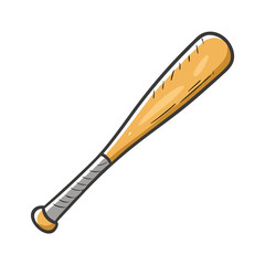 Wooden baseball bat vector illustration scalable sport equipment icon