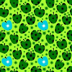 Summer fruit seamless apples pattern for wrapping paper and fabrics and party accessories and kids print