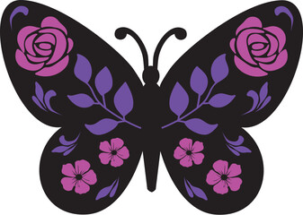 Butterfly with Flowers.