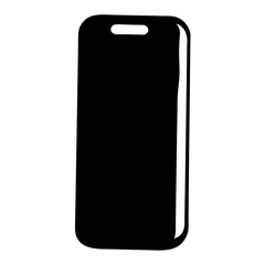 Black Smartphone Device with Glossy Edge and Modern Design Illustration