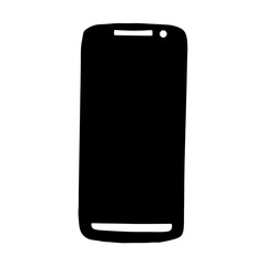 Simple sketch of a smartphone with visible speaker and camera location