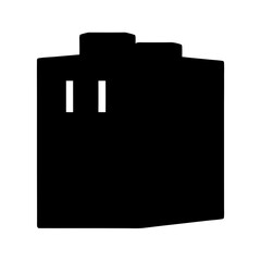 Abstract Illustration of an Electric Component with Slots and Rectangular Extensions