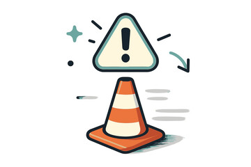 Roadside Cone Alert. Pre-workout prep. Dynamic figure alternating between lunges and arm circles, motion lines highlighting range; ?ready, steady, move.?