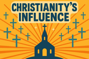 Obraz premium Christian Influence Poster. Retro Poster ? 