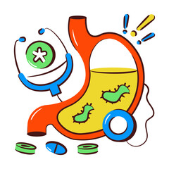 Premium download illustration of stomach