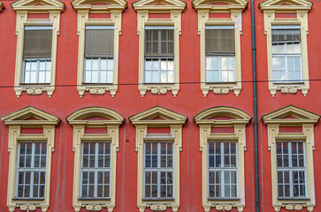 Colorful facades in the old town of Innsbruck, Austria