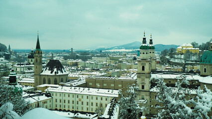 Salzburg Cathedral (Salzburger Dom) in winter time