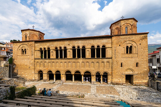View of the Orthodox Church of St. Sophia in Ohrid, North Macedonia