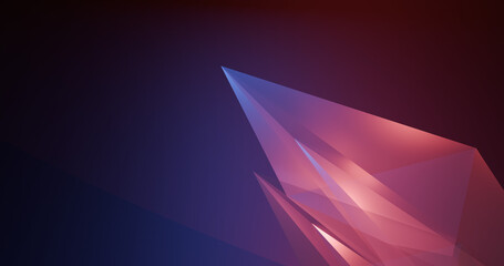 3d render crystal on dark wallpaper