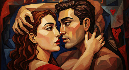 complex emotions of a male–female love affair.