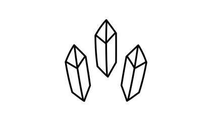 Crystal gemstone and quartz mineral cluster shard geode show magic. Witchcraft and occult mystic with esoteric astrology tarot connect. Moon, celestial, spiritual, symbol, ritual, spell and divination