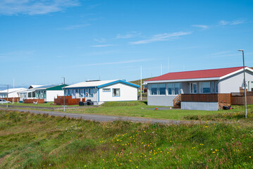 Fototapeta premium The village on island of Grimsey in north Iceland