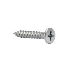 Metal Phillips Head Screw Isolated On Black Background