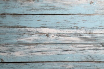 Obraz premium Textured Blue Painted Wooden Planks Weathered with Chipped Paint Showing Wood Grain