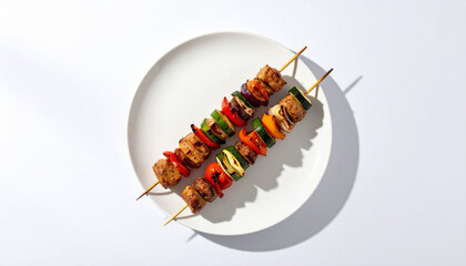 Shish Kebab Flat Lay Minimalist