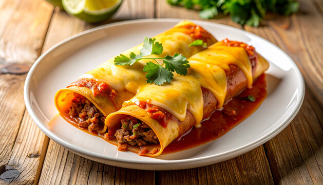 Beef Enchiladas with Cheese
