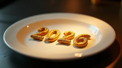 A close-up shot of a plate with the numbers "2026" on it.