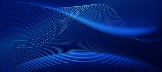 Modern abstract blue wave on dark background,tech banner, corporate business concept, hi-tech abstract background, vector illustration for business or presentation