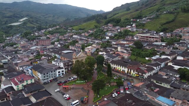 Pacora, Caldas - Colombia. October 5, 2025. Municipality surrounded by mountains, with 15,791 inhabitants.