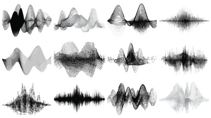 Professional Sound Wave Icon Set for Designers and Music Edit