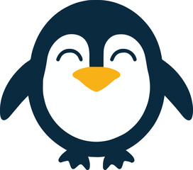 penguin mascot logo vector illustration for children and education