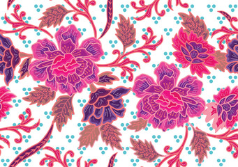 Batik Indonesian: is a technique of wax-resist dyeing applied to whole cloth, or cloth made using this technique originated from Indonesia.