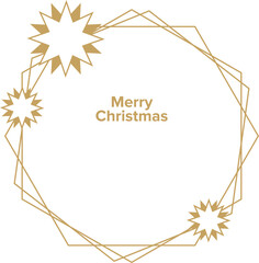 Geometric Christmas Wreath Frame