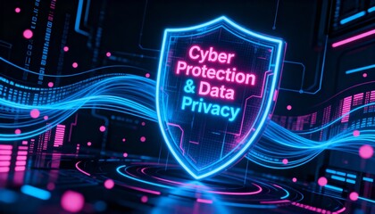 Cyber ​​security and data protection, internet network security, protect business and financial transaction data from cyber attack, user private data security encryption	