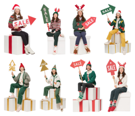 PNG Festive holiday sale celebration, transparent background