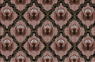 Batik Indonesian: is a technique of wax-resist dyeing applied to whole cloth, or cloth made using this technique originated from Indonesia.