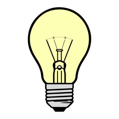 Light bulb, light bulb icon isolated on white, idea, creativity, innovation, inspiration, concept, energy, electric, solution, thinking, brainstorming, invention, knowledge, smart, technology, bright 